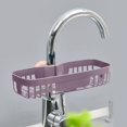 thumbnail image 1 of Oleegame 1PC Shower Soap Dish With Hook Sink Sponge Rack Stand Kitchen Faucet Storage Rack Sponge And Towel Rack Drain Basket Home Kitchen Cleaning Tools Purple, 1 of 4