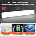 thumbnail image 4 of VEVOR 4FT LED Wraparound Light, 50W, 5500LM Flush Mount LED Shop Light, 4 Pack 6500K Daylight LED Kitchen Ceiling Lighting Fixtures, for Garage Office Laundry Fluorescent Tube Replacement, FCC, 4 of 9
