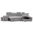 thumbnail image 3 of Sutton 105 in. Grey Upholstered Right-Facing Storage Sleeper Sectional Sofa Bed with Nested Stools, 3 of 8