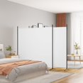 thumbnail image 1 of vidaXL 4-Panel Room Divider White 698x180 cm Fabric, 1 of 5