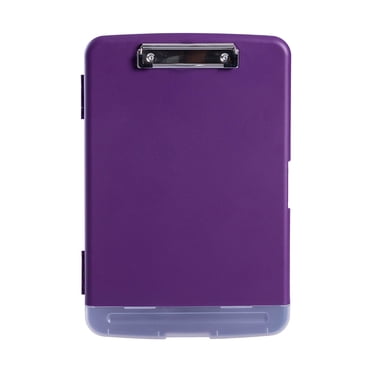 Presse-papiers avec Rangement, Presse-Papiers Format A4 pour Reliure avec Porte-Stylo, Presse-Papiers en Plastique Robuste avec Pince, Dossier Presse-Papiers d'Allaitement à Ouverture Latérale, Presse-Papiers à Écriture Fluide pour Bureau - Noir