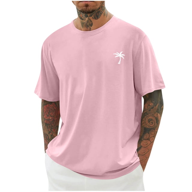 SDNall Shorts pour Hommes Hommes Imprimé Col Rond Décontracté Mode Manches Courtes Blouses Col Rond Chemises Chemises pour Hommes,T-Shirts à Manches Longues pour Hommes,Chemises à Manches Longues pour Hommes