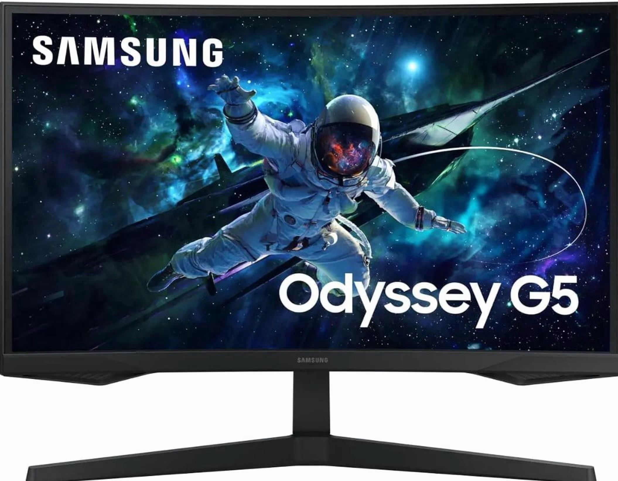 SAMSUNG Odyssey G5 27" QHD 2K 1440P 165Hz with AMD FreeSync Premium 1ms HDR10 1000R Curved Gaming Computer Monitor