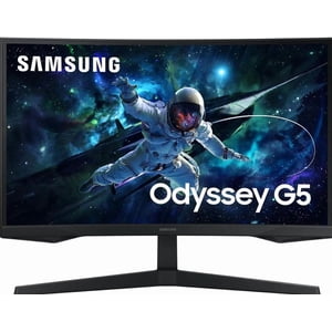 SAMSUNG Odyssey G5 27" QHD 2K 1440P 165Hz avec AMD FreeSync Prime 1ms HDR10 1000R Moniteur d'ordinateur de jeu Courbé