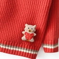 thumbnail image 4 of Chandail en Tricot Mode Fille et Garçon Chandail Décontracté pour Enfants à Manches Longues Chaud à Col Rond Nouveau Cardigan pour Enfants Chandail en Tricot Hauts Rouge 3T, 4 of 7