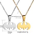 thumbnail image 4 of ORUYROP Femmes Hommes Collier Léger en Acier Inoxydable Chirurgical Bat Man Breloque Batman Collier Insecte, 4 of 6