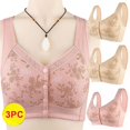 thumbnail image 2 of RKSTN 2PC Push up Bra for Women Comfortable Lace Breathable Floral Printed Bra No Rims Full Figure Underwire Plus Size Bra for Large Bust, 2 of 9