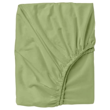 Fitted Sheet Only - Twin XL Size, Sage Color 300-Thread-Count Egyptian Cotton 10-inch Deep Pockets 1-PC Bottom Fitted Sheet
