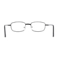 thumbnail image 2 of Classic Iconic Dad Fashion Narrow Rectangle Snug Reading Glasses Gunmetal +1.75, 2 of 4