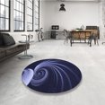 thumbnail image 3 of Ahgly Tapis d'Intérieur Carré à Motifs Bleu Nuit, 6 Pieds Carré, 3 of 6