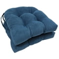 thumbnail image 1 of 16-inch Solid Microsuede U-shaped Tufted Chair Cushions (Set of 2), 1 of 2
