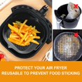 thumbnail image 4 of 2 Pcs Pot en Silicone pour Friteuse à Air Chaud avec Poignée Résistant à la Chaleur Doublure pour Friteuse à Air 6.9 Pouces Moule de Cuisson Carré, 4 of 7