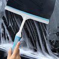 thumbnail image 1 of MesaSe T-Type Window Cleaner 24cm Double Sided Squeegee with Sponge and Mesh  Car Glass Windshield Cleaning Tool  Blue Plastic Handle with Hanging Hook  Home and Auto Glass Cleaning Tool, 1 of 6