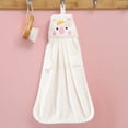 thumbnail image 1 of Jubipavy Household Hanging Hand Towels Corals Fleece Solid Color Children's Hand Towels Cute Piglet Style, 1 of 6