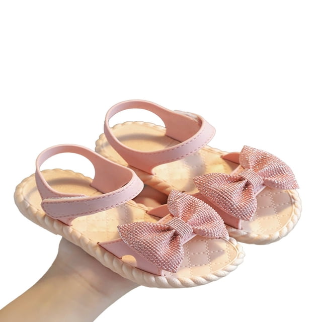 Baby Sandals Summer Baby Girls Solid Color Soft Sole Shoes