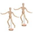 thumbnail image 1 of Unique Bargains 12" Wooden Mannequin Figure, Artist Drawing Manikin Model Flexible Movable 2Pack, 1 of 6