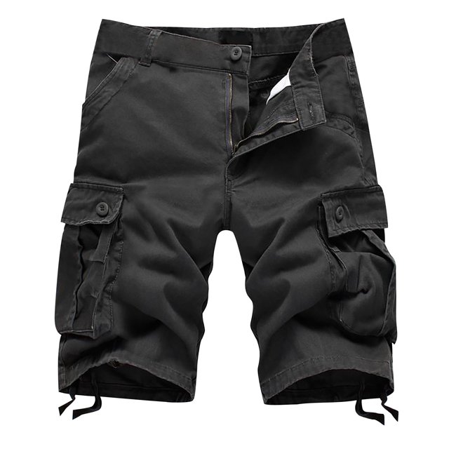 fartey Mens Plus Size Cargo Shorts Casual Multi Pockets 5 Inch Pants with Zipper Button Lightweight Fit Outdoors Half Trousers