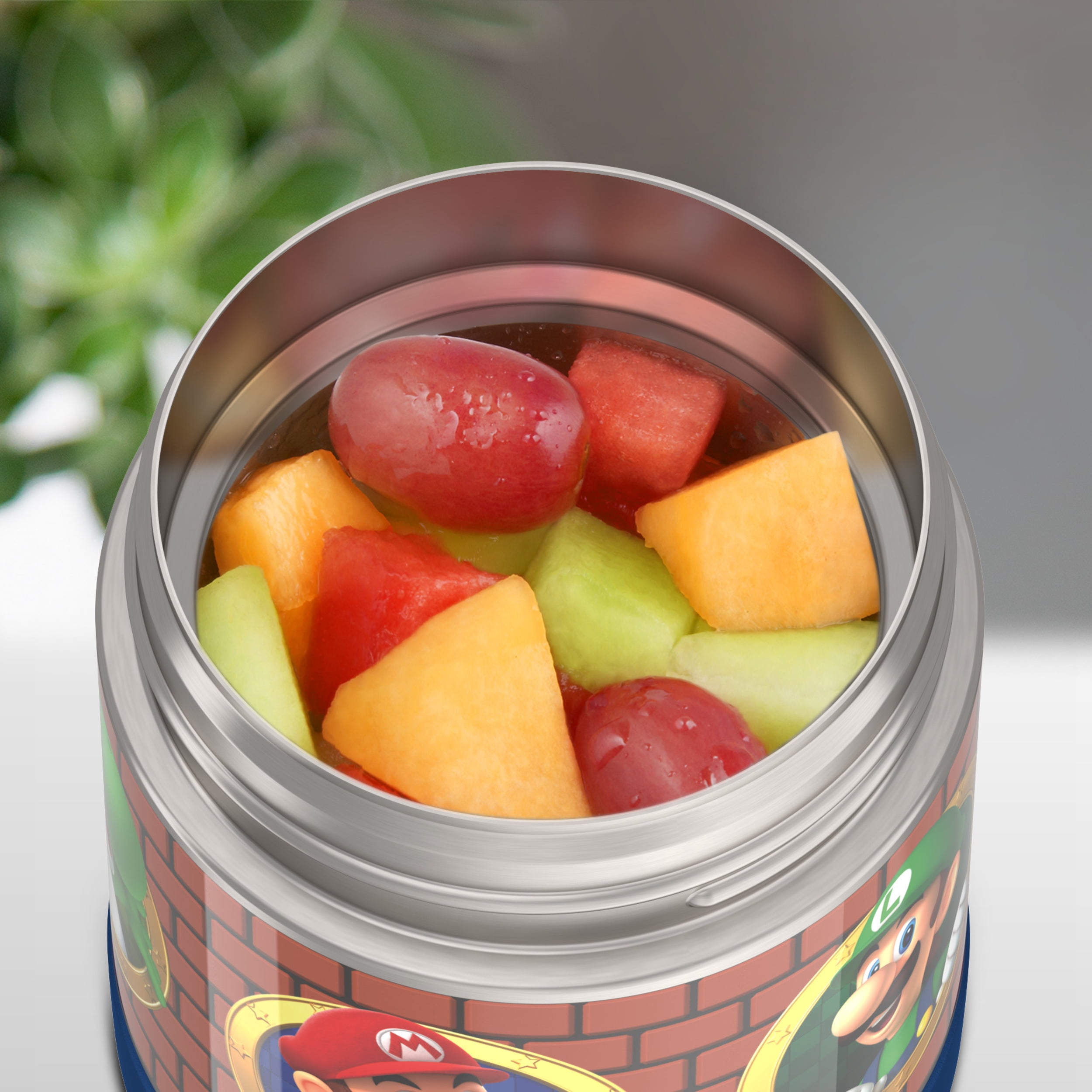 Thermos Kids Pot alimentaire FUNtainer isolé sous vide en acier inoxydable, 295ml, Mario