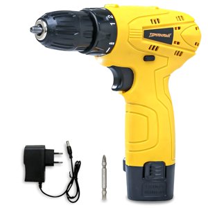 T7386 12v Tournevis sans fil & Machine à percer compacte, légère, puissante - 1350 Régime - Interrupteur réversible à embrayage multi-torque, 10mm Chuck sans clé - 1 Batterie X1.5ah