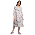 thumbnail image 2 of Moomaya Robe de Nuit d'Allaitement en Coton à Col Rond Imprimée pour Femmes, 2 of 6