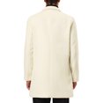 thumbnail image 3 of INSPIRE CHIC Manteau pour Homme à Revers Cranté, Simple Boutonnage, Poids Moyen, Manches Longues, Manteau, L Blanc, 3 of 7