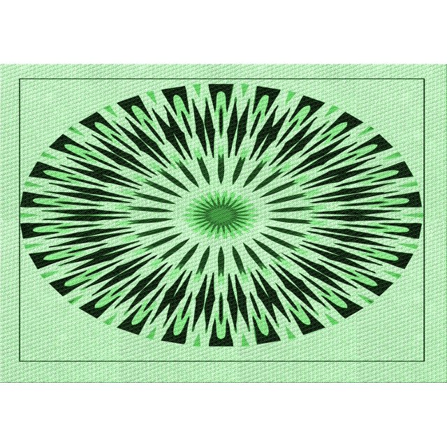 Ahgly Company Tapis d'Intérieur Lavables en Machine Rectangle Transitionnel Vert Menthe, 5' x 7'