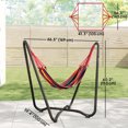 thumbnail image 3 of Outsunny Hamac de Patio avec Support, Lit Hamac d'Extérieur en Tissu avec Support, Multicolore, 3 of 10