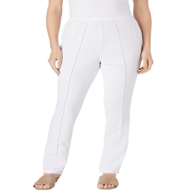 CHOK Women‘s Plus Size Elastic-Waist Soft Knit Pant - 24 W Navy