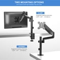 thumbnail image 4 of Adjustable Gas Spring Single Monitor Arm for 17 to 32 inch Screens, Monitor Desk Mount  Stand with C Clamp and Grommet Mounting Base Hold up to 19.8lbs, 4 of 8