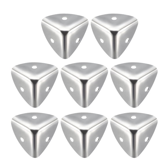 Unique Bargains Metal Box Corner Protectors Edge Guard Protector 25 x 25 x 25mm Silver Tone 8 pcs