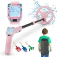 thumbnail image 1 of Gymax 24.5''-33.5'' Metal Detector for Kids with LCD Display IP68 Waterproof Pink, 1 of 10