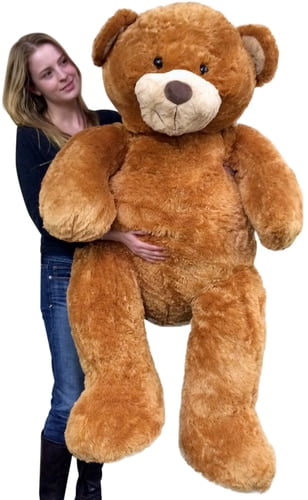 Giant  5 Foot Teddy Bear Big Soft 60 Inch Plush Animal Honey Brown Color