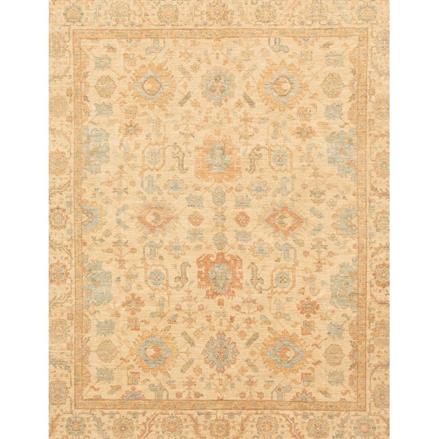 Ahgly Company Indoor Rectangle Abstract Orange Oriental Area Rugs, 8' x 10'
