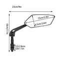thumbnail image 3 of Birdeem 1 Pair Bike Mirror, Adjustable Bike Mirrors Handlebar Rearview Mirror 360°Rotatable Cycling Mirror Wide Angle Safe Shockproof Mirrors, Bicycle Mirrors Handlebar Mount, 3 of 5