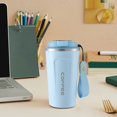 thumbnail image 4 of Stainless Steel Coffee Cup with Temperature Display, Intelligent Insulated Mug Portable Car Travel Mug, 510ml Thermal Cup for Hot Cold Drinks Office Commute Gym, Blue, 4 of 4