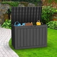 thumbnail image 2 of Coffre de Terrasse en Résine de 45 Gallons – Rangement Extérieur Étanche et Verrouillable pour Meubles de Patio, Outils de Jardin (Noir), 2 of 7