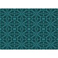 thumbnail image 1 of Ahgly Company Machine Washable Indoor Rectangle Transitional Deep Teal Green Area Rugs, 6' x 9', 1 of 7