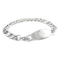 thumbnail image 1 of MedicEngraved Bracelet à Maillons Figaro 9 mm en Acier Inoxydable 316L pour Chirurgie avec Étiquette Médicale Embossée - Gravure Médicale Incluse, 1 of 1