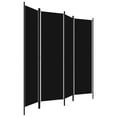 thumbnail image 2 of vidaXL 4-Panel Room Divider Black 200x180 cm, 2 of 4