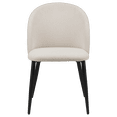 thumbnail image 3 of Bouclair Oatmeal Modern Cream Chair with Black Legs, 3 of 5