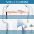 thumbnail image 4 of MesaSe Automatic Soap Dispenser Touchless Sensor Hands Free Soap Dispenser Battery Operated Soap Dispenser 400ml Pump Electronic Drippy Liquid Soap Dispensers for Kitchen Bathroom, 4 of 9