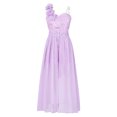 thumbnail image 2 of RUNQHUI Robe Princesse à Volants pour Enfants Filles Combinaison en Tulle Floral Broderie Robe en Chiffon Lavande 10, 2 of 7