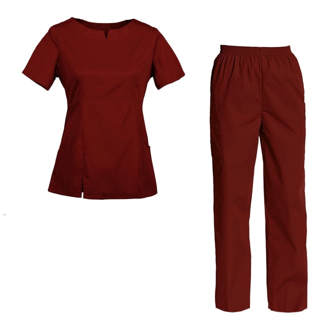 Women's Scrubs Set Scrub Top and Pants Scrubs Set