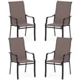 thumbnail image 1 of Costway Patio Dining Chair Set of 4 High Backrest Dining Furniture with Wide Seat, 1 of 7