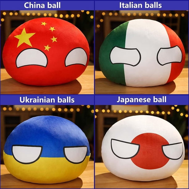 18 PCS Country Balls Plushies 4 in Poland Ball Doll for Children