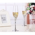 thumbnail image 4 of 2PCS Champagne Flute Creative Heart Decor Toasting Glass Champagne Glass, 4 of 10