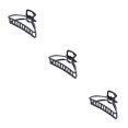 thumbnail image 3 of maskred Fashion Claw Clips Large Simple Style Handy Simple Style Sturdy Exquisite Accessories Barrettes for Women Dark Black/Arc 3Set, 3 of 6