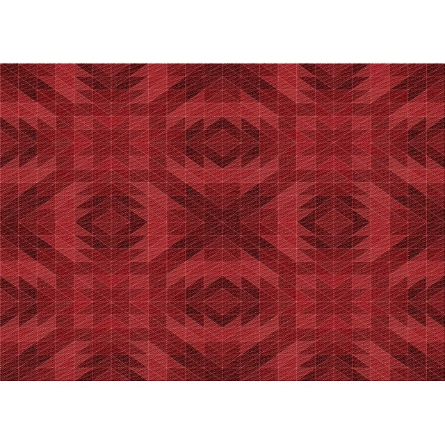 Ahgly Company Tapis d'Intérieur Rectangulaires Transitionnels Rouges Lavables à la Machine, 2 Pieds x 4 Pieds