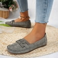 thumbnail image 4 of Wensltd Spring Fall Shallow Mouth Shoes Fashion Casual Style Solid Color Round Toe Women's Flats, 4 of 8