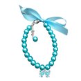 thumbnail image 2 of HEVIRGO Collier pour Chien Incrusté de Strass Nœud Pendentif Habillage Réglable Mode Collier de Perles Fausses pour Festival de Printemps, Bleu S, 2 of 10